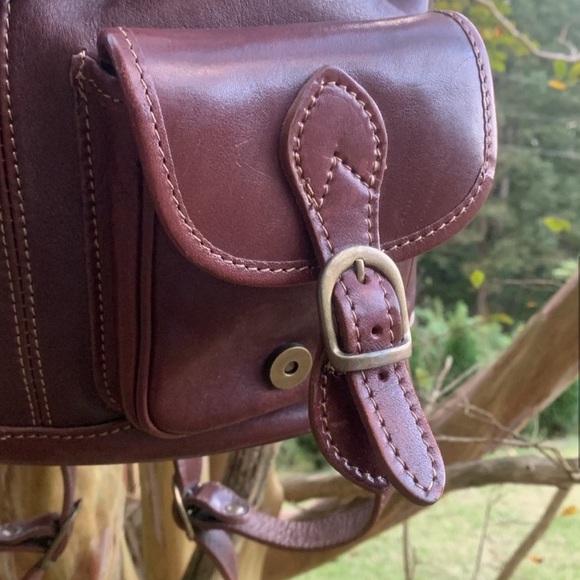 Natural Leather Handmade in Italy Backpack in Rich Mahogany main image 11